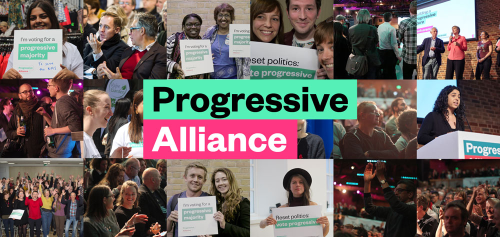 イギリス緑の党のウェブサイトからリンクされた進歩同盟（Progressive Alliance)のサイト