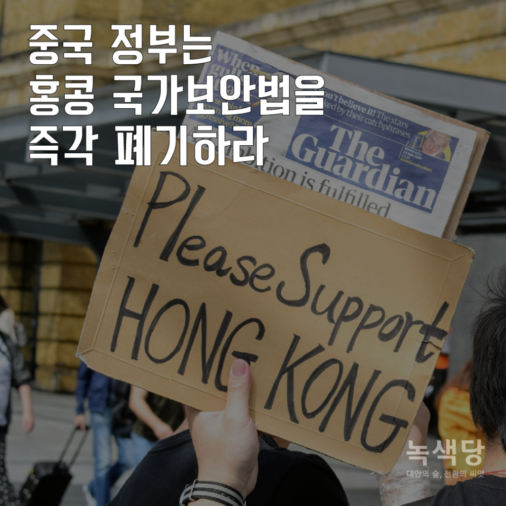韓国緑の党_香港声明